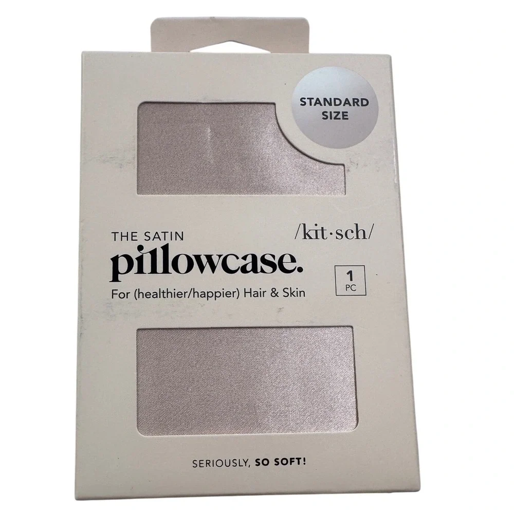 Kitsch Satin Pillowcase Standard Size Blush Pink Hair Skin Care 26x19 1PC NIB